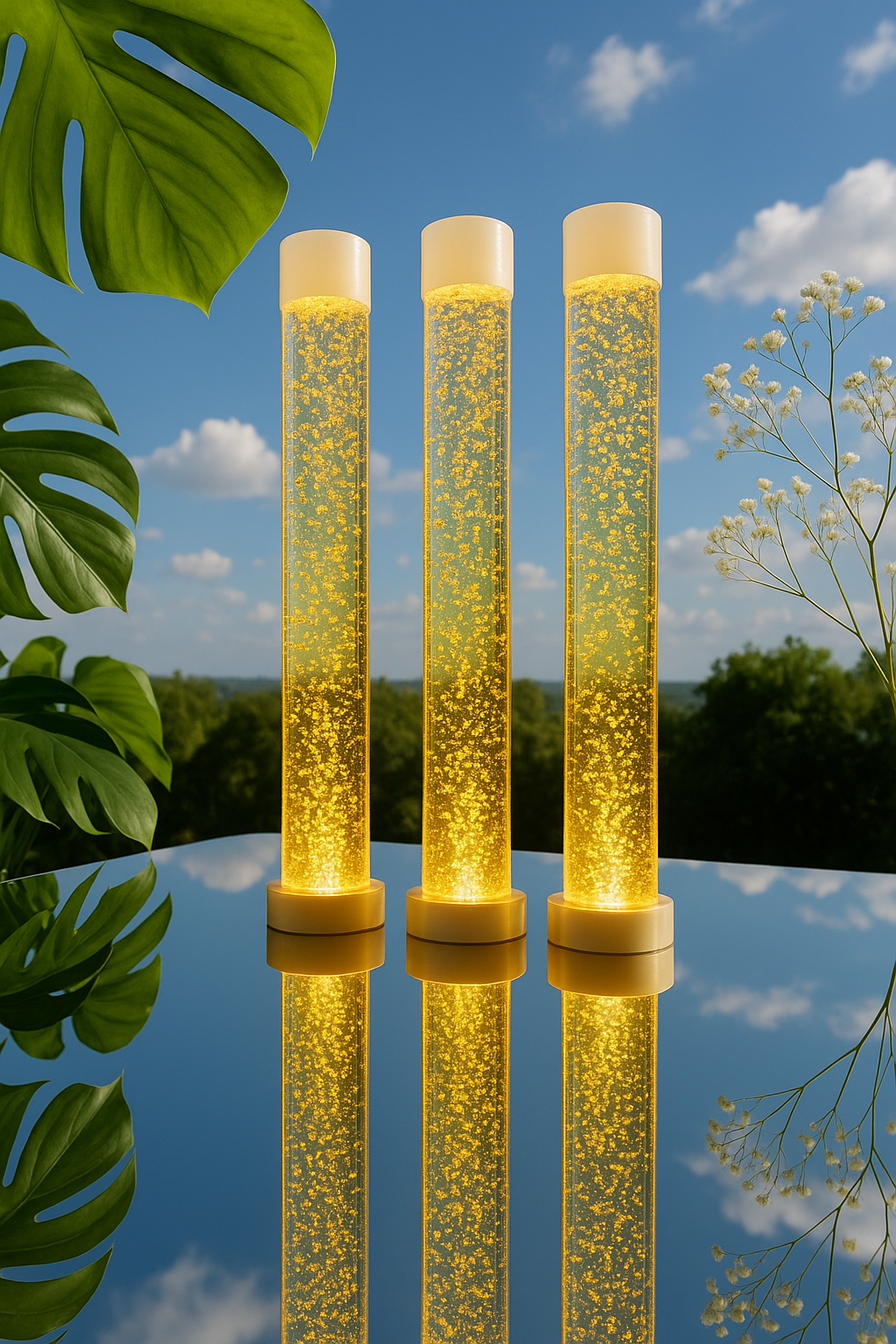 Art Gallery Architectural Water Bubble Pillar Display